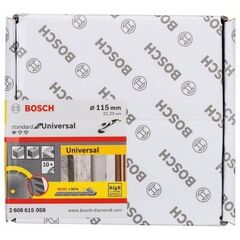  Standard for Universal Diamanttrennscheiben für kleine Winkelschleifer Bosch Diamanttrennscheibe Standard for Universal 115 x 22,23 (10er-Pack), für kleine Winkelschleifer 12369883