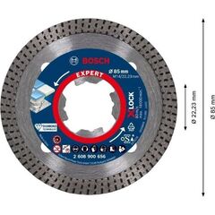  EXPERT HardCeramic X-LOCK Diamanttrennscheiben Bosch EXPERT HardCeramic X-LOCK Diamanttrennscheiben, 85 x 22,23 x 1,6 x 7 mm, für kleine Winkelschleifer 12369866