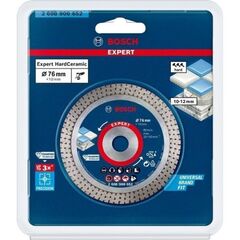  EXPERT HardCeramic 76-mm-Diamanttrennscheiben Bosch EXPERT HardCeramic 76 mm Diamanttrennscheiben 76 x 1,5 x 10 mm, für Mini-Winkelschleifer 12369860