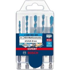  EXPERT HEX-9 MultiConstruction Bohrer-Sets Bosch EXPERT HEX-9 MultiConstruction Bohrer-Set, 4/5/6/6/8 mm, 5-tlg., für Dreh- und Schlagbohrer 12372233