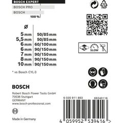  Bohrer-Sets EXPERT CYL-9 MultiConstruction Bohrer-Sets Bosch EXPERT MultiConstruction CYL-9 Bohrer-Set 5/5,5/6/6/7/8/10 mm, 7-tlg., für Dreh- und Schlagbohrer 12372229