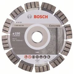  Best for Concrete Diamanttrennscheiben für große Winkelschleifer Bosch Diamanttrennscheibe Best for Concrete, für große Winkelschleifer mit Spannmutter 12370007