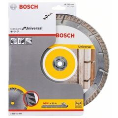  Standard for Universal Diamanttrennscheiben für große Winkelschleifer Bosch Diamanttrennscheibe Standard for Universal 230 x 22,23, für große Winkelschleifer mit Spannmutter 12370025