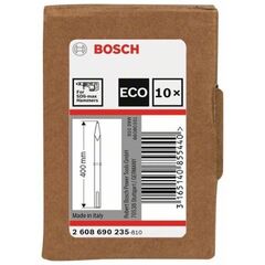  Spitzmeißel mit SDS max Schaft für Beton und Ziegel Bosch SDS-max Pointed 400 mm 10pcs set, für Bohrhämmer 12372403