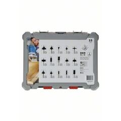  Fräser-Sets Sets für verschiedene Anwendungen, 15-teilig Bosch 15-tlg. Fräser-Set, 8-mm-Schaft, für Handfräsen 12372264