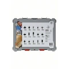  Fräser-Sets Sets für verschiedene Anwendungen, 15-teilig Bosch 15-tlg. Fräser-Set, 6-mm-Schaft, für Handfräsen 12372263