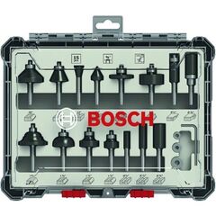  Fräser-Sets Sets für verschiedene Anwendungen, 15-teilig Bosch 15-tlg. Fräser-Set, 1/4"-Schaft, für Handfräsen 12372262
