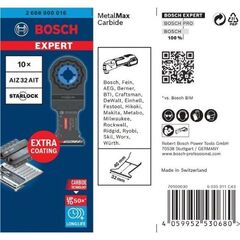  Sägen EXPERT MetalMax AIZ 32 AIT Tauchsägeblätter Bosch EXPERT MetalMax AIZ 32 AIT Blätter für Multifunktionswerkzeuge, 40 x 32 mm, 10 Stück, für oszillierende Multifunktionswerkzeuge 12372642