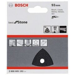  Für Deltaschleifer, Multifunktionswerkzeuge und Multischleifer F355 Best for Coatings and Composites Schleifpapier für Deltaschleifer Bosch Schleifblatt F355, 5er-Pack, für Deltaschleifer 12372789