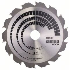  Kreissägeblätter Construct Wood für Handkreissägen Bosch Kreissägeblatt Construct Wood, für Handkreissägen 12373212
