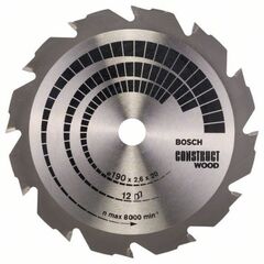  Kreissägeblätter Construct Wood für Handkreissägen Bosch Kreissägeblatt Construct Wood, für Handkreissägen 12373213