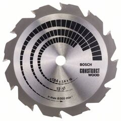  Kreissägeblätter Construct Wood für Handkreissägen Bosch Kreissägeblatt Construct Wood, für Handkreissägen 12373215