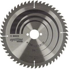  Kreissägeblätter Optiline Wood für Tischsägen Bosch Optiline Wood Kreissägeblatt 216 x 2,6/1,6 x 30, 54 Zähne, für Tischsägen 12373350
