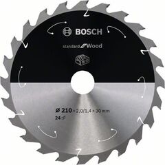  Kreissägeblätter Standard for Wood für Akkutischkreissägen Bosch Kreissägeblatt für Akkusägen Standard for Wood, 210 x 1,7/1,2 x 30, 24 Zähne, für Tischsägen 12373268