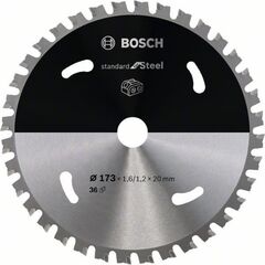  Kreissägeblätter Standard for Steel für Akku-Handkreissägen Bosch Kreissägeblatt für Akkusägen Standard for Steel, 173 x 1,6/1,2 x 20, 36 Zähne, für Handtrockensägen 12373413
