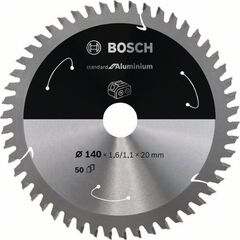  Blätter für Akku-Kreissägen Standard for Aluminium für Handkreissägen Bosch Kreissägeblatt für Akkusägen Standard for Aluminium, 140 x 1,6/1,1 x 20, 50 Zähne, für Handkreissägen 12373415
