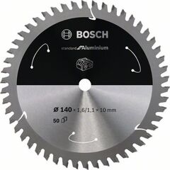  Blätter für Akku-Kreissägen Standard for Aluminium für Handkreissägen Bosch Kreissägeblatt für Akkusägen Standard for Aluminium, 140 x 1,6/1,1 x 10, 50 Zähne, für Handkreissägen 12373424