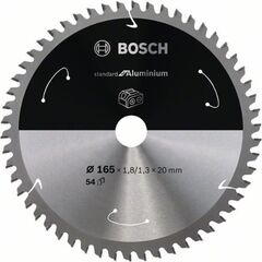  Blätter für Akku-Kreissägen Standard for Aluminium für Handkreissägen Bosch Kreissägeblatt für Akkusägen Standard for Aluminium, 165 x 1,8/1,3 x 20, 54 Zähne, für Handkreissägen 12373427