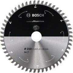  Blätter für Akku-Kreissägen Standard for Aluminium für Tischkreissägen Bosch Kreissägeblatt für Akkusägen Standard for Aluminium, 210 x 1,9/1,3 x 30, 54 Zähne, für Tischsägen 12373435