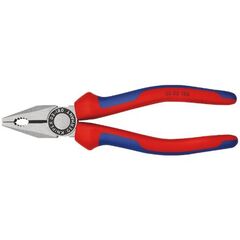  Kombizangen KNIPEX 03 02 180 Kombizange mit Mehrkomponenten-Hüllen schwarz atramentiert 180 mm 12380251