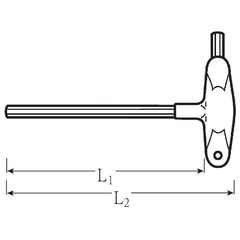  Sechskantschraubendreher m. Quergriff 10768-2K Alarm Schraubendreher m.Quergriff SW. 3 mm Klingen-L. 150 mm 12361121