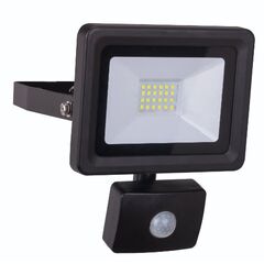  LED OptiLine as-Schwabe Optiline LED Strahler 20W mit Bewegungsmelder, 1800 Lm, mit 1m H05RN-F 3F1,0 12362307