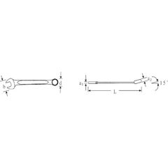  Ring-Maulschlüssel m. AS Drive 13 Ring-Maulschlüssel OPEN-BOX lang SW. 11 mm L. 180 mm 12361162