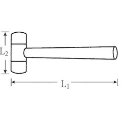  Gummi-Kompositionshammer Gummi-Kompositionshammer Ø 65 mm 527g 12360358
