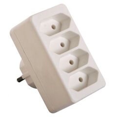  Multi-Stecker as-Schwabe Eurostecker 4-fach, weiß, 230 V 12362480