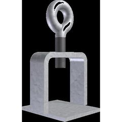  Schaftrohr und Schilderklemme Schake Schilderklemme, verzinkt, ohne Ösen / Haken, für 40 x 40 mm / Ø 42 mm Schaftrohr 12450075