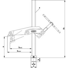  Spannelement mit Greifarm TW28GRS BESSEY Spannelement mit Greifarm TW28GRS 300/120 12368066
