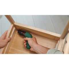  Akku-Geräte Kabelfreie Helfer für Haus und Garten Bosch Akku-Schrauber Lithium-Ionen IXO 6 Set  mit Winkelaufsatz und Exzenteraufsatz 12377594