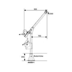  Auslegerarm EN 795 Typ AASS-1 Klasse B Artex Auslegerarm AASS-1 aus V2A Edelstahl 12361696