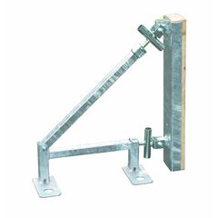  Abschalstütze müba-Abschalstütze mit Spindeln, verzinkt, zum justieren mit integrierter Wasserwaage und zwei verzinkten Erdnägeln, Höhe 60cm 12444239