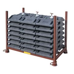  Systempaletten müba-Fußplattenpalette zur Aufnahme von 21 TL-Fußplatten, lichtes Maß zwischen den Holmen 1,21 x 0,63 x 0,90 m, lackiert 12444527