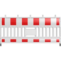 TL-Absperrschrankengitter Schake-Euro3 Schrankenzaun Typ Ultra, 2,00m, mit vorm. Lampenadapter, mit Folie Typ 1, rot / weiß 12449922