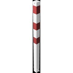  Absperrpfosten 70 mm x 70 mm Schake Absperrpfosten, 70x70, zum Einbetonieren, ohne Öse, weiß/rot 12450525