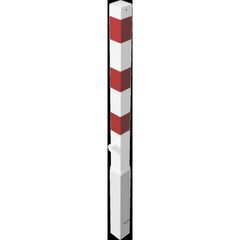  Absperrpfosten 70 mm x 70 mm Schake Feuerwehrpfosten, 70x70, ohne Öse, weiß/rot 12450530