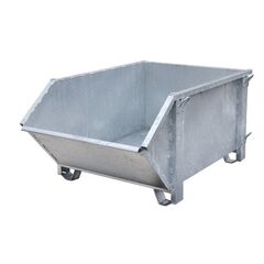  Abfallcontainer müba-Abfall-Container mit schräger Schütte, Inhalt 1000 Liter, Tragfähigkeit 1500kg, Auflast 4500kg, Maße 1,60x1,20x0,80m, verzinkt 12444633
