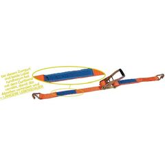  Zurrgurte, 2-teilig, 50 mm, LC 5000 daN (Umreifung) / 2500 daN (gestreckt), mit Druckratsche und Spitzhaken McBULL® Zurrgurt, 2-teilig, 50 mm, 10 m, 2500/5000 daN, Druckratsche/Spitzhaken 12399208