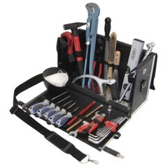  Sanitär-Werkzeugsortiment in Ledertasche Ledertasche 5-L3, m. Sanitär-Azubi-Werkzeugpaket 5, 25tlg 12361461