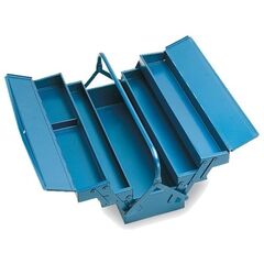  Werkzeugkasten Werkzeugkasten aus Stahlblech, blau, 200 x 530 x 200 mm, leer 12361442
