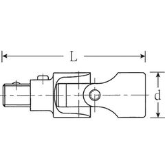  Kardangelenk 1/2" (12,5 mm) Kardangelenk L. 80 mm 12361308