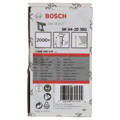  Senkkopf-Stifte 20° 1,6/16 g – verzinkte Ausführung Bosch Senkkopf-Stift SK64 20G, für Nagelpistolen 12375151