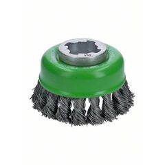  Gezopfte Topfbürsten Heavy for Inox für X-LOCK Winkelschleifer Bosch X-LOCK Topfbürste 75 mm, gezopfter rostfreier Stahldraht, für kleine Winkelschleifer 12377413
