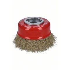  Gewellte Topfbürsten Clean for Metal für X-LOCK Winkelschleifer, vermessingt Bosch X-LOCK Topfbürste 75 mm, gewellte Messingbürsten, für kleine Winkelschleifer 12377420