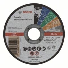  MultiConstruction Rapido Trennscheiben mit gerader Ausführung, 22,23-mm-Bohrung für kleine Winkelschleifer Bosch Trennscheibe gerade Rapido Multi Construction, für kleine Winkelschleifer 12377325