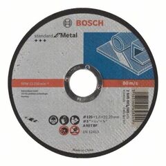  Standard for Metal Trennscheiben mit gerader Ausführung, 22,23-mm-Bohrung für kleine Winkelschleifer Bosch Trennscheibe gerade Standard for Metal, für kleine Winkelschleifer 12377229