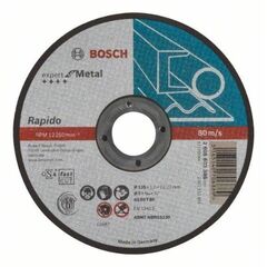  Expert for Metal rapido Trennscheiben mit gerader Ausführung, 22,23-mm-Bohrung für kleine Winkelschleifer Bosch Trennscheibe gerade Expert for Metal - Rapido, für kleine Winkelschleifer 12377202