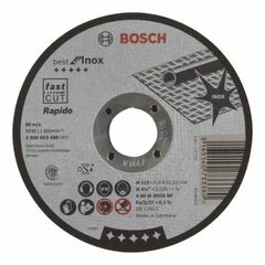  Best for Inox Rapido Trennscheiben mit gerader Ausführung, 22,23-mm-Bohrung für kleine Winkelschleifer Bosch Trennscheibe gerade Best for Inox - Rapido, für kleine Winkelschleifer 12377250